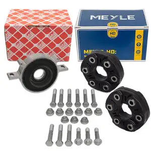 2x MEYLE HD Gelenkscheibe Rep.-Satz + febi Mittellager für BMW 5er F10 520d mit Automatik