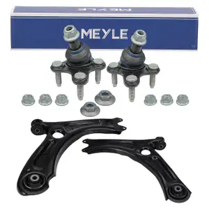 2x MEYLE Querlenker + Traggelenk f&uuml;r VW Caddy 3 4 SKODA Octavia 2 Superb 2 vorne unten