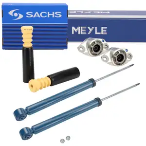 2x MEYLE Sto&szlig;d&auml;mpfer + Staubschutz + SACHS Domlager f&uuml;r AUDI A2 (8Z0) hinten