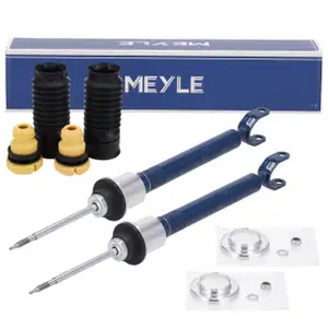 2 MEYLE shock absorbers + dust covers for the front of the Mercedes-Benz E-Class W211 S211