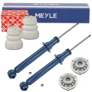 2x MEYLE Sto&szlig;d&auml;mpfer + Anschlagpuffer + Domlager f&uuml;r BMW 5er F10 Limousine hinten