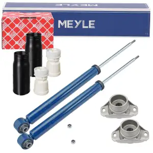 2x MEYLE Gasdruck Sto&szlig;d&auml;mpfer + Staubschutz + Domlager f&uuml;r AUDI A4 8W B9 A5 F5 hinten