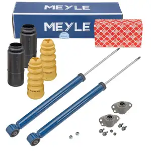 2x MEYLE Sto&szlig;d&auml;mpfer + Staubschutz + Domlager f&uuml;r SKODA Rapid ab 08.2013 Roomster hinten