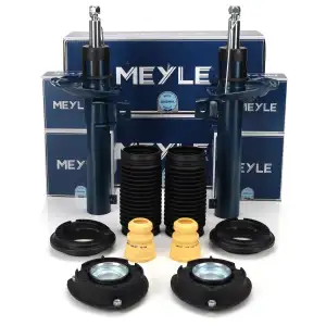 2 MEYLE shock absorbers + dust covers + strut bearings for VW Golf 7, Passat B8, Tiguan, and Touran (front)