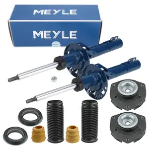 2x MEYLE Sto&szlig;d&auml;mpfer + Staubschutz Domlager f&uuml;r VW Polo 9N SEAT Ibiza 3 SKODA 1 2 vorne