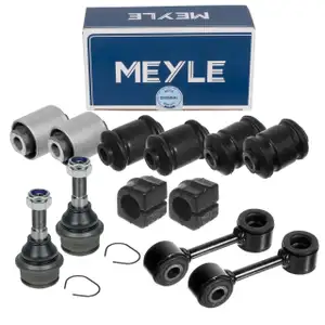 2x MEYLE Koppelstange + 2x Traggelenk + 10x Lager f&uuml;r VW TRANSPORTER T4 vorne