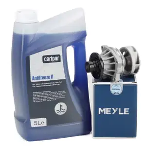 MEYLE Wasserpumpe + 5L C48 Frostschutz f&uuml;r BMW E36 E46 E34 E39 E60 E61 E38 X3 M50 M52 M54