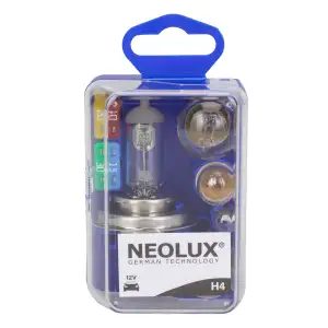 1x NEOLUX N499KIT Ersatzlampenbox Glühlampensatz H4 12V P21/5W W5W R5W P21W