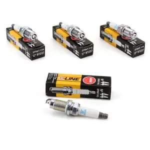 4x NGK Z&uuml;ndkerze V-Line 44 97237 ZFR6T-11G f&uuml;r VW Golf 5 6 Polo 5 Caddy 3 Fox SEAT Leon 1P