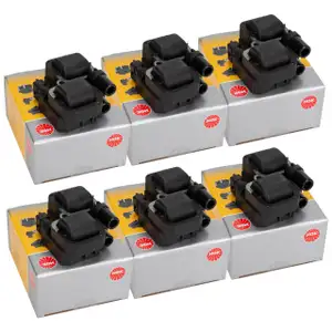 6x NGK 48024 U3004 Z&uuml;ndspule f&uuml;r MERCEDES W202 W203 W210 W211 W163 M112 M272 0001587803