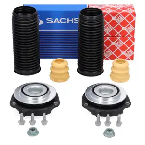 SACHS Staubschutz + 2x febi Rep.-Satz Federbeinlager f&uuml;r VW Golf 5 6 Passat B6 B7 A3 vorne