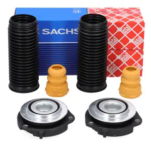 SACHS Staubschutz + 2x febi Federbeinlager f&uuml;r VW Golf 5 6 Passat B6 B7 Touran TT vorne