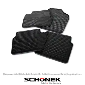 SCHÖNEK Gummimatten Fußmatten SEAT Arona Ibiza 5 VW Polo 6 (AW BZ) 4-teilig