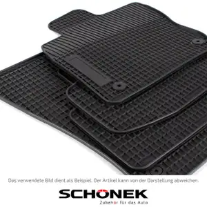 SCHÖNEK Gummimatten Gummi-Fußmatten Fußmatten VW Polo 6 ab 05.2021 4-teilig