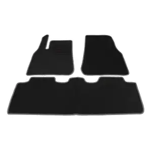 SCH&Ouml;NEK Velour Floor Mats, Textile Floor Mats for TESLA Model Y EV (Model Year 2025 and later), 3-piece set