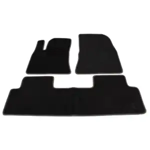 SCH&Ouml;NEK Veloursmatten Textilmatten Fu&szlig;matten f&uuml;r TESLA Model 3 5YJ3 ab 02.2019 3-teilig