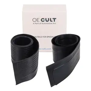 2x OE-Cult Schwellerbelag Einstieg f&uuml;r MERCEDES-BENZ SL R107 C107 schwarz links + rechts
