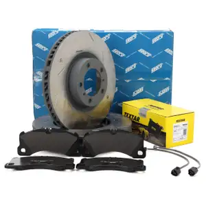 SEBRO Bremsscheiben TEXTAR Beläge Sensor für PORSCHE Panamera 971 18 Zoll PR-1LD/1LU vorne