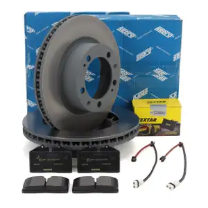 SEBRO Bremsscheiben + TEXTAR Bremsbel&auml;ge + Sensor f&uuml;r PORSCHE 944 Turbo S2 968 3.0 vorne