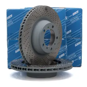 SEBRO Bremsscheiben Satz f&uuml;r PORSCHE 997 3.6/3.8 Turbo / S 3.6 GT3 / GT2 hinten