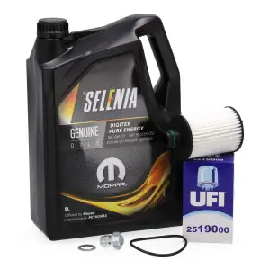 5L SELENIA DIGITEK PURE ENERGY 0W30 Motoröl + UFI Ölfilter JEEP Wrangler 4 2.2 Multijet II