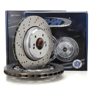 SHW Bremsscheiben Satz f&uuml;r BMW 1er E82 1M 340 PS 3er E90 E92 E93 M3 420 PS hinten