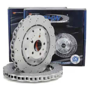 SHW Bremsscheiben Satz f&uuml;r AUDI R8 42 4S PR-1KY/2ED hinten 4S0615601B