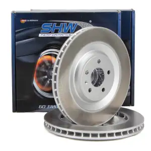 SHW Bremsscheiben Satz f&uuml;r PORSCHE Macan (95B) 18 Zoll 2EK bis 01.2022 hinten 95B615601D
