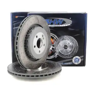 SHW Bremsscheiben Satz f&uuml;r MERCEDES S-Klasse W221 C216 S63AMG S65AMG hinten 2214230812