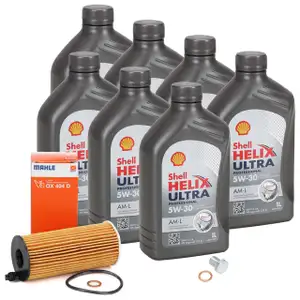 7L SHELL HELIX ULTRA PROFESSIONAL 5W-30 AM-L Motor&ouml;l + MAHLE &Ouml;lfilter f&uuml;r BMW MINI N47 N57