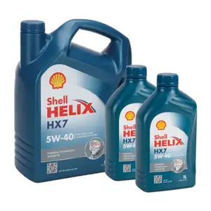 7L 7 Liter SHELL HELIX HX7 5W-40 Motor&ouml;l API SP ACEA A3/B4 f&uuml;r MB 229.3 VW 502.00/505.00