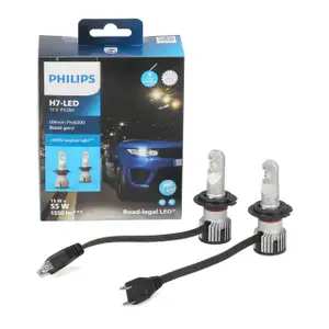 2x PHILIPS Ultinon Pro6000 Boost H7 LED Gen2 mit Stra&szlig;enzulassung 12V +450% 5800K