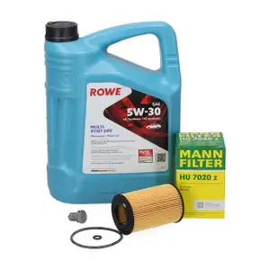 5L ROWE MULTI SYNT DPF 5W30 Motor&ouml;l + MANN &Ouml;lfilter f&uuml;r AUDI SEAT SKODA VW 1.6/2.0 TDI