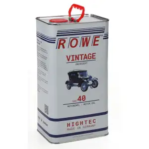 5L 5 Liter ROWE Motor&ouml;l &Ouml;l VINTAGE Unlegiert SAE 40 Oldtimer Einbereichs-&Ouml;l