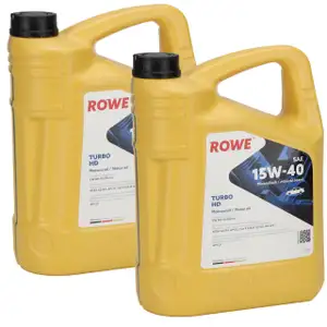 10L 10 Liter ROWE TURBO HD 15W40 Motor&ouml;l &Ouml;l f&uuml;r FIAT 9.55535-G2/D2 MB 229.1 501.01/505.00