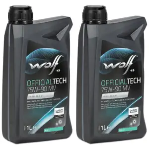 2L 2 Liter WOLF OFFICIALTECH 75W-90 MV Schaltgetriebeöl API GL4+ für BMW FORD MB VW