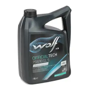 5L 5 Liter WOLF OFFICIALTECH 75W90 GL 5 Getriebe&ouml;l API GL-5 MAN MB 235.8 SCANIA VOLVO