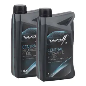 2L 2 LIter WOLF CENTRAL HYDRAULIC FLUID Hydraulik&ouml;l f&uuml;r BMW FIAT MERCEDES OPEL VOLVO VW