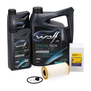 7L WOLF 0W30 LL III FE Motor&ouml;l + HENGST &Ouml;lfilter f&uuml;r AUDI S4 B9 S5 F5 A6 S6 C8 S7 SQ5 TDI