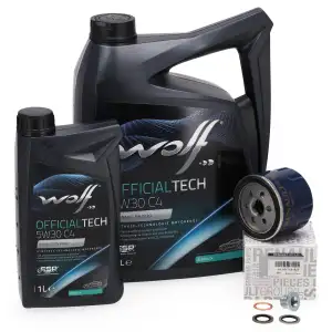 6L WOLF 5W30 C4 Motor&ouml;l + ORIGINAL DACIA RENAULT &Ouml;lfilter 8200768927