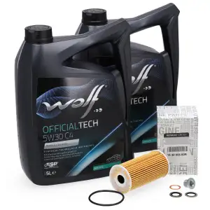 10L WOLF 5W30 C4 Motor&ouml;l + ORIGINAL RENAULT &Ouml;lfilter 1.6/1.7/2.0/2.3 dCi 152098580R