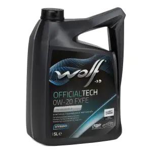 5L 5 Liter WOLF OFFICIALTECH 0W-20 FXFE Motor&ouml;l &Ouml;l Ford WSS-M2C954-A1