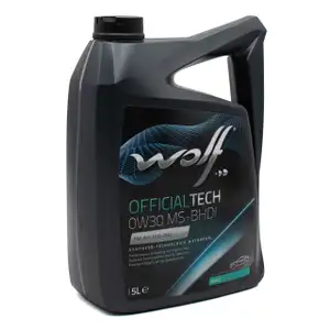 5L 5 Liter WOLF OFFICIALTECH 0W30 MS-BHDI Motor&ouml;l &Ouml;l f&uuml;r PSA B71 2312 Fiat 9.55535-DS1/GS1
