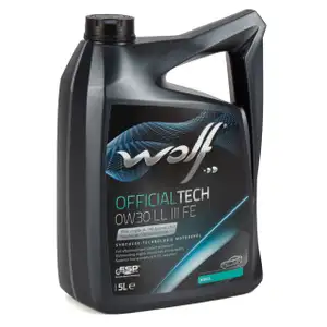 5L 5 Liter WOLF OFFICIALTECH 0W30 LL 3 FE Motor&ouml;l &Ouml;l f&uuml;r BMW LL-04 MB 229.51 VW 504/507.00