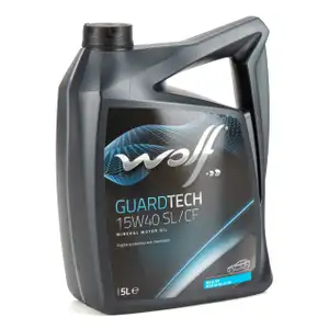 5L 5 Liter WOLF GUARDTECH 15W40 SL/CF Motor&ouml;l &Ouml;l MB 229.1 VW 501.01/505.00