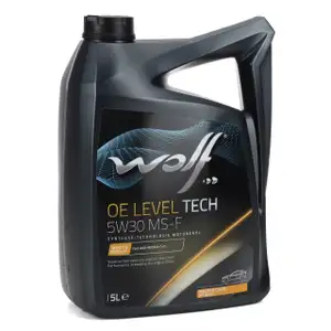 5L 5 Liter WOLF OE LEVEL TECH 5W30 MS-F Motor&ouml;l &Ouml;l f&uuml;r FORD WSS-M2C913-C/-D RENAULT RN0700