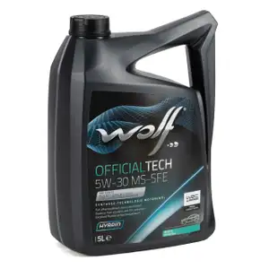 5L 5 Liter WOLF OFFICIALTECH 5W30 MS-SFE Motor&ouml;l f&uuml;r MB 229.52 DEXOS 2 PSA B71 2290/2297