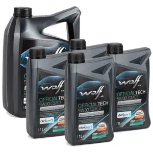 9L 9 Liter WOLF OFFICIALTECH 5W30 C2/C3 Motor&ouml;l f&uuml;r BMW LL-04 dexos2 229.51/52 505.00/01
