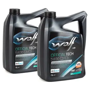 10 Liter WOLF OFFICIALTECH 5W30 C2/C3 Motor&ouml;l f&uuml;r BMW LL-04 dexos2 MB 229.51/52 505.00/01