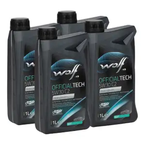 4L WOLF OFFICIALTECH 5W30 C2 Motor&ouml;l f&uuml;r FIAT 9.55535-S1 PSA B71 2290-2014 RENAULT RN 0700
